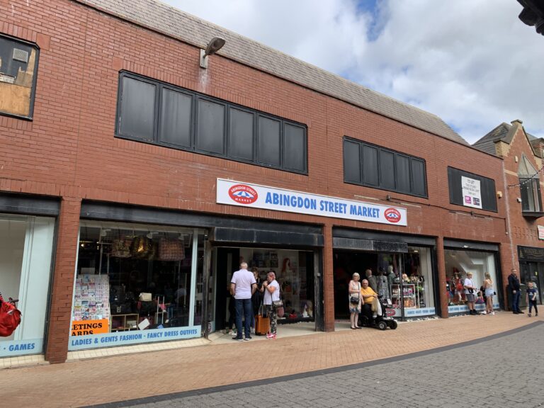 Temporary home for Abingdon Street Market at Victoria Street