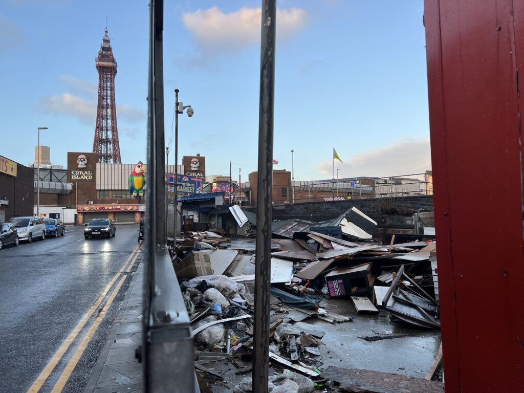 Site clearance Bonny Street Market, Jan 23. Photo: Visit Fylde Coast