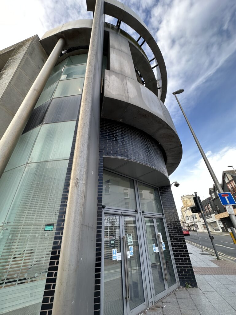 Former Debenhams entrance at Coronation Street