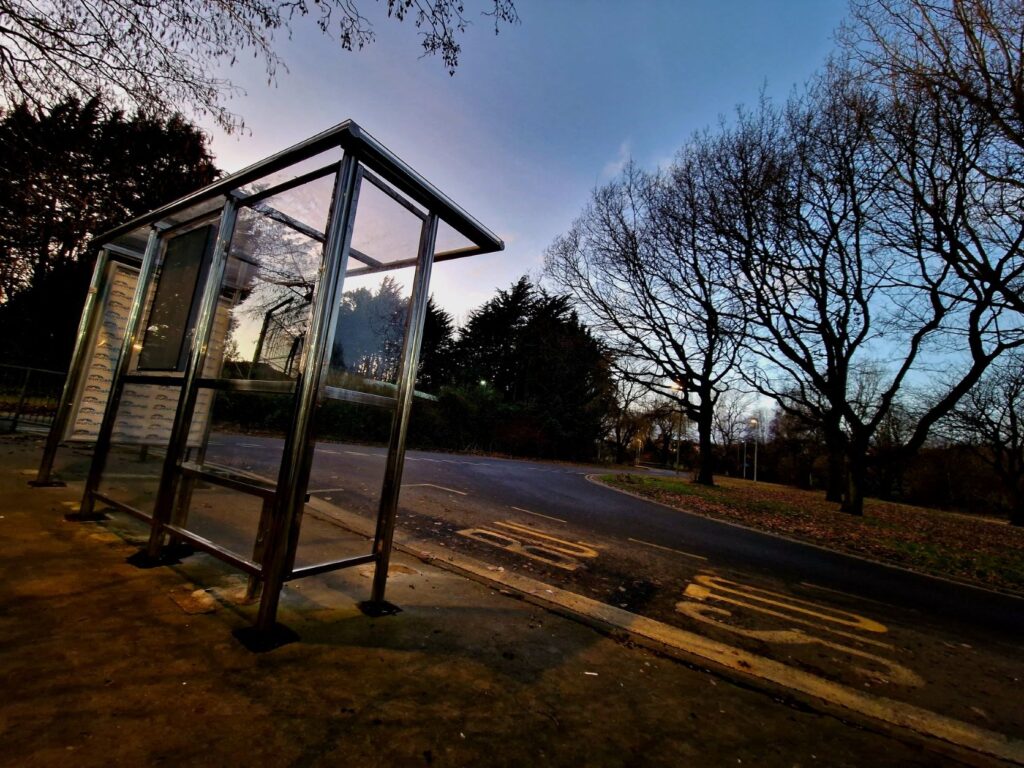 New bus shelter at Blackpool Zoo