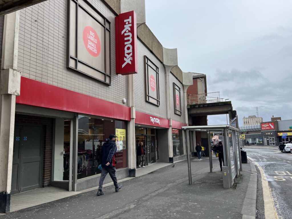 Main bus stops outside TK Maxx/Coral Island