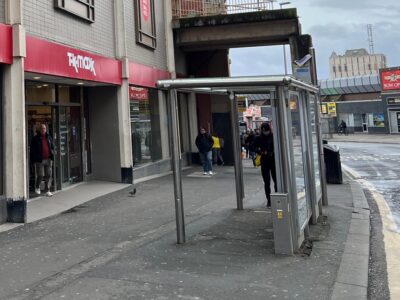 New Bus Shelters in Blackpool - TK Maxx Bus Stop, Bank Hey Street