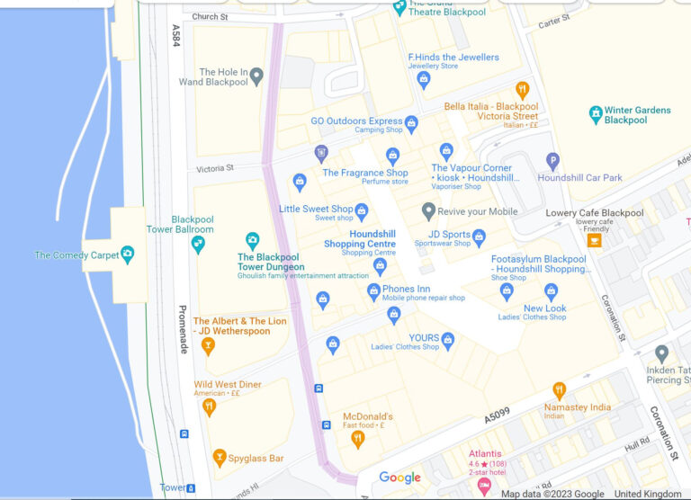 Google map showing location of Bank Hey Street. Click on the map to explore.