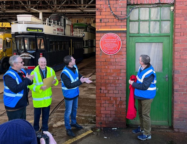 Red Plaque unveiled at Rigby Road Heritage Tram Shed