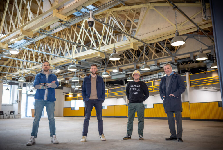 New operators for Abingdon Street Market. L-R Andy Shields, Jake Whittington, James Lucas and Cllr Mark Smith