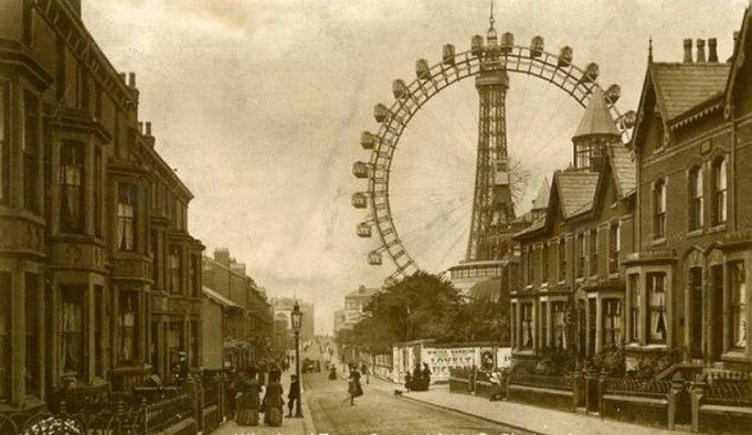 Blackpool's Gigantic Wheel seen from Adelaide Street