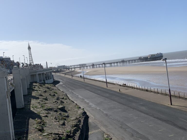 View of this section of seafront from the upper walkway