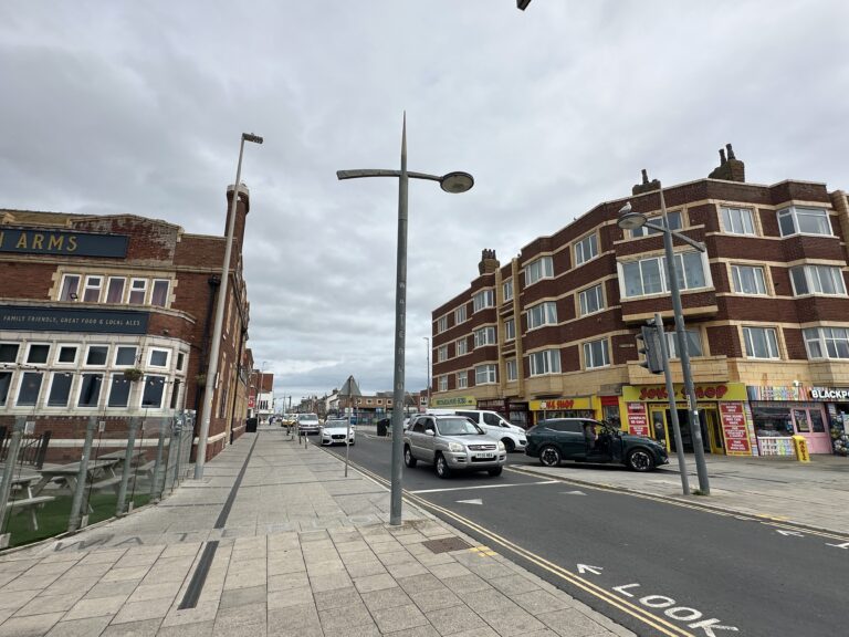 Waterloo Road Blackpool, junction with the promenade