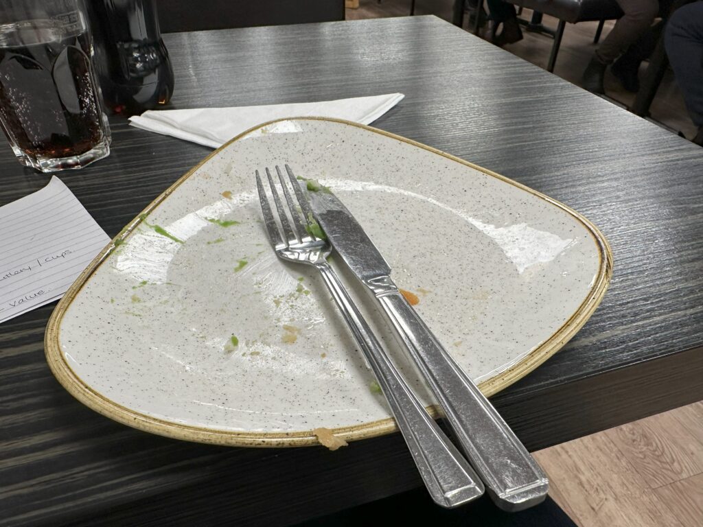 Disappears to leave an empty plate!