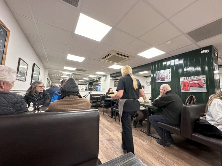 Seating arrangement inside Yorkshire Fisheries