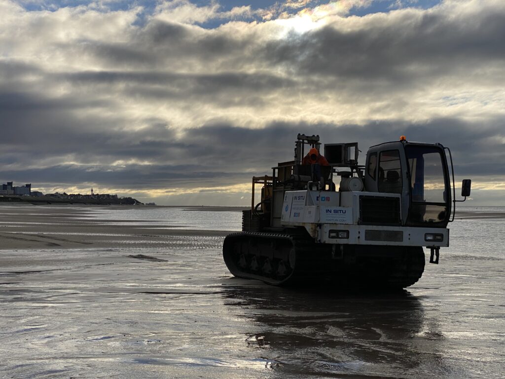 Non-invasive ground investigation works - part of the Blackpool Coastal Defence Scheme