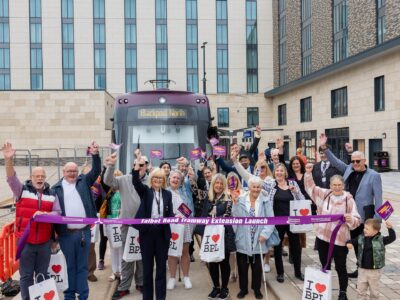 First passengers at the Blackpool Tramway Extension on 12 June 2024