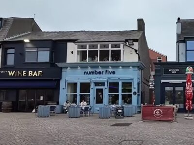 A lovely little independent place to eat and drink, Number Five Cafe-Bar Blackpool. Find it at the heart of the town centre near the Winter Gardens, at Cedar Square.
