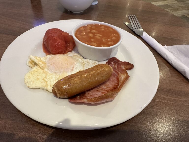 Small breakfast at Cookies Coffee House, Church Street Blackpool