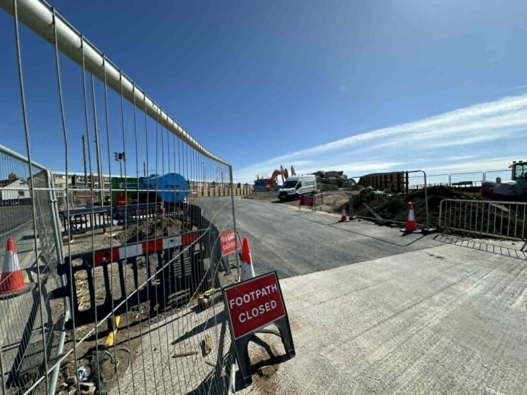 Rock compound at Anchorsholme for the Coast Protection works