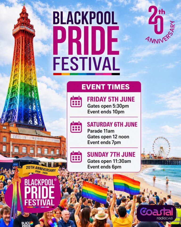 Timings for Blackpool Pride 2026